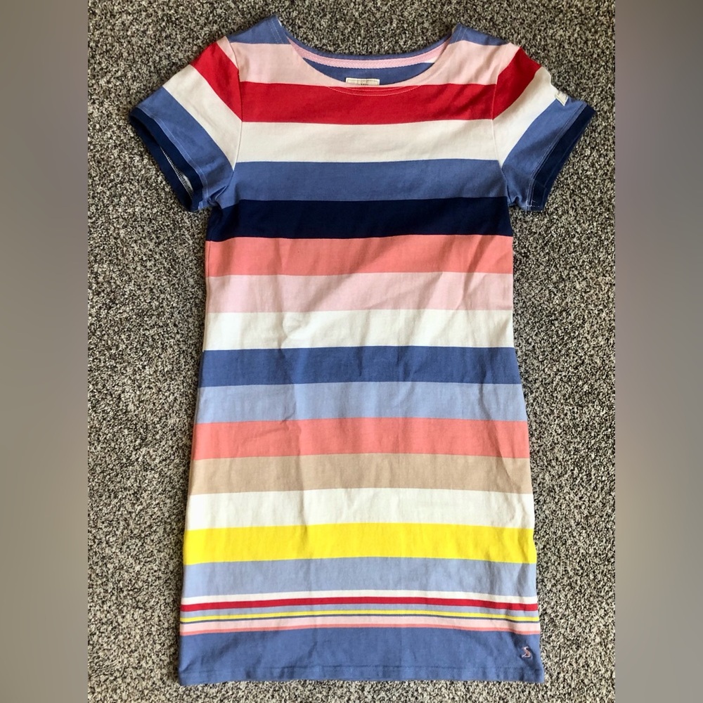 Joules Multicolor Striped Cotton T-Shirt Dress - Bright Stripe